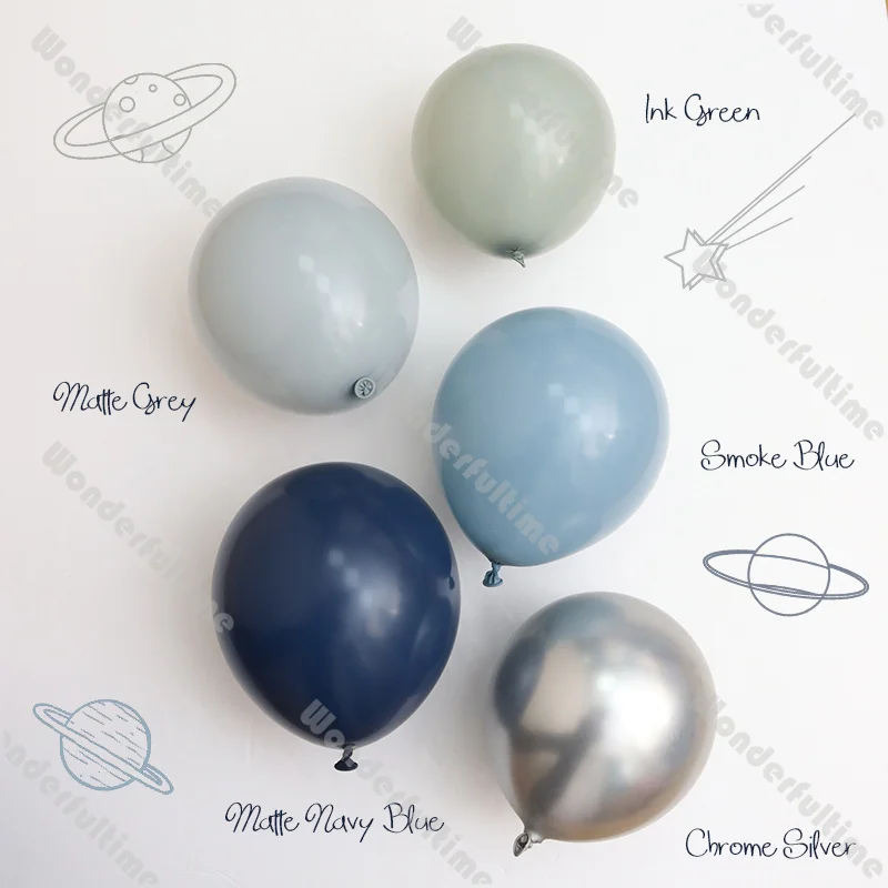5/10/12/18in Modrý strieborný latex Ballons svadba Šťastné narodeniny oslava dekorácie bábätká Globos Gender Odhalenie detských párty dekorácie