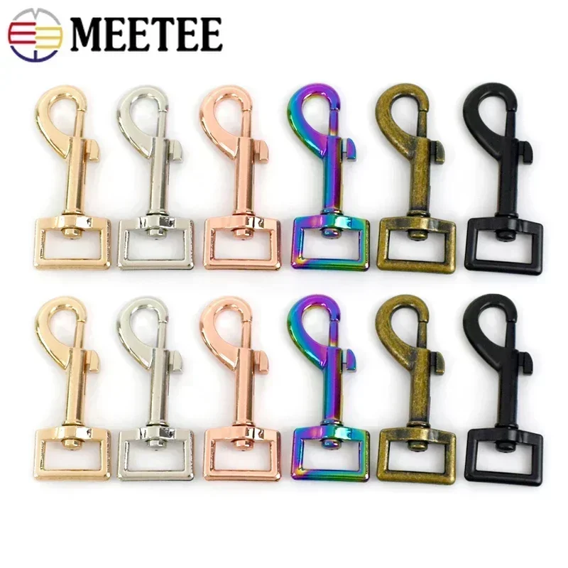 5/10/20ks 15/20/25 mm kovový homár pracky Snap Hooks Dog Leash Golier Keychain Spúšťací klip otočného sponky Hardvérové ​​príslušenstvo