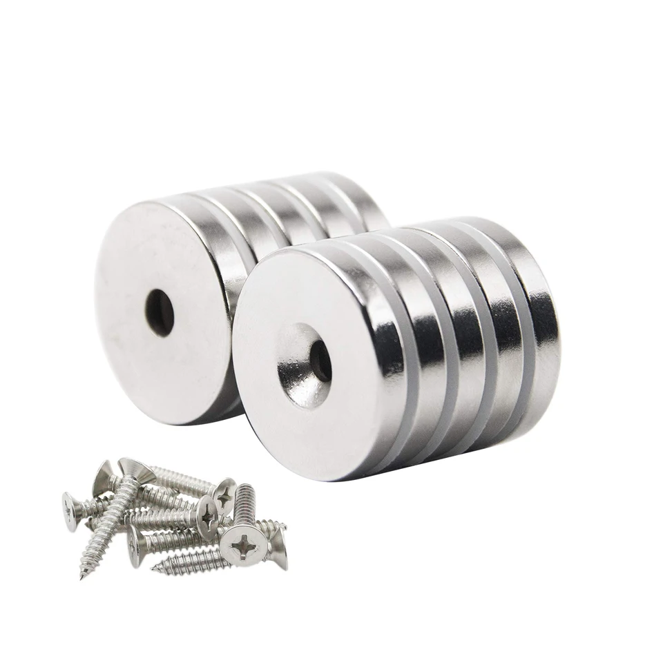 5/10/20ks 15x3 otvor 4 mm NDFeb Podplukuje kruhový magnet super silný silný permanentný magnetický imánový disk so skrutkami M4