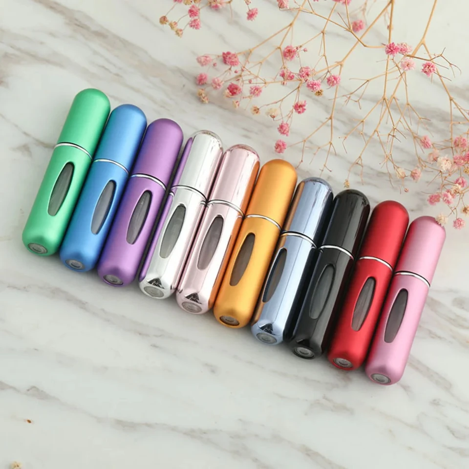 5/10/20ks 5 ml mini náplne fľaša na parfumy s pumpou Spray Punk Empty Cosmetic Container Atomizer Fľaša na cestovný náradie
