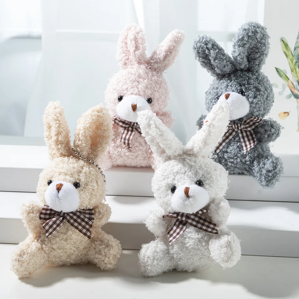 5/10/30/50ks 10 cm roztomilé mini mäkké plnené králiky Bear Hračky veľkoobchodné večierky Svadobné plyšové bábiky Malé prívesok Keychain Darčeky