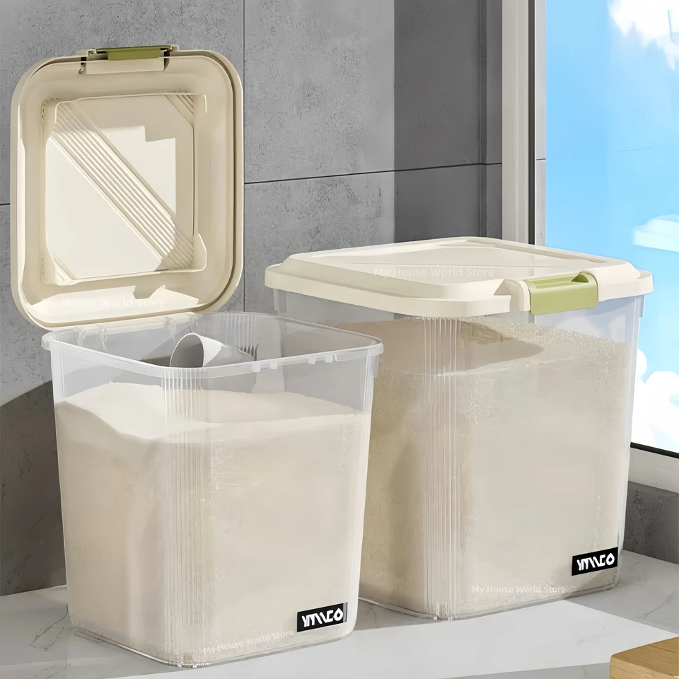 5/10 kg ryže Storage Box Transparent hmyz odolný voči vlhkosť