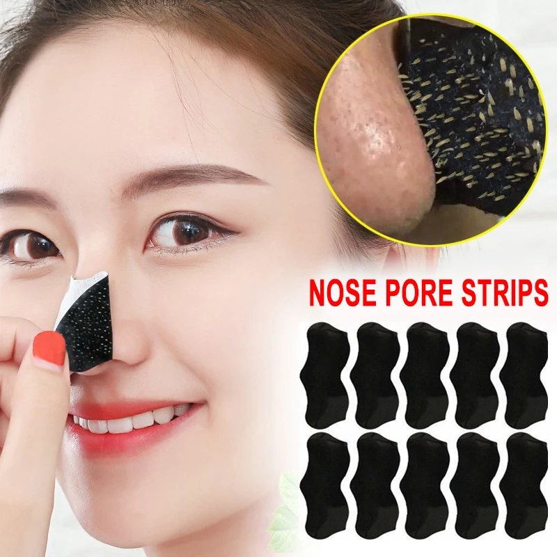 5-10 ks čiernymi remover maskmi nosné prúžky čierna hlava nosa bodka odlupka z nálepky tvár akné biely pór čistiaca maska