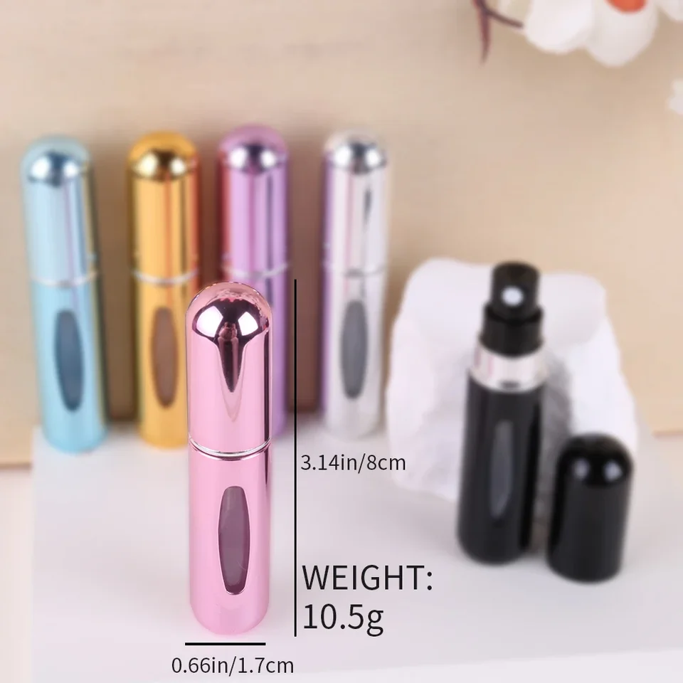 5/10ks 5 ml parfumových fliaš set ekologicky šetrný k ekologickému materiálu parfumy sprej fľaša mini prenosná zvlhčovacia nádoba