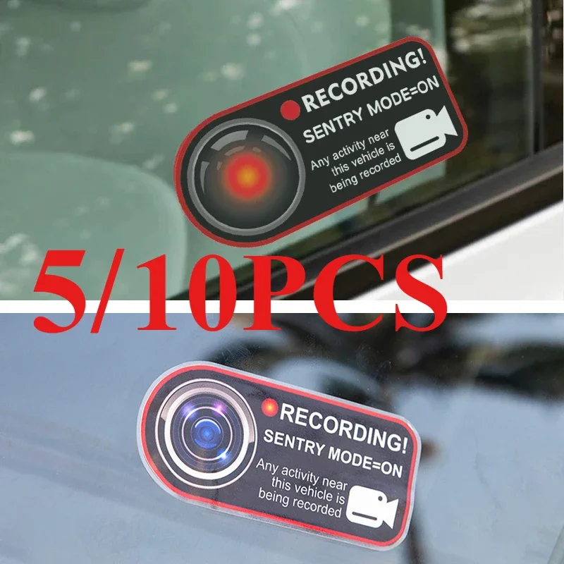 5/10ks anti krádež nálepky Výstražné dekorácie Dvere 4,3inch rekordéra pre Tesla Model 3 Y/X/S Vnútorné príslušenstvo