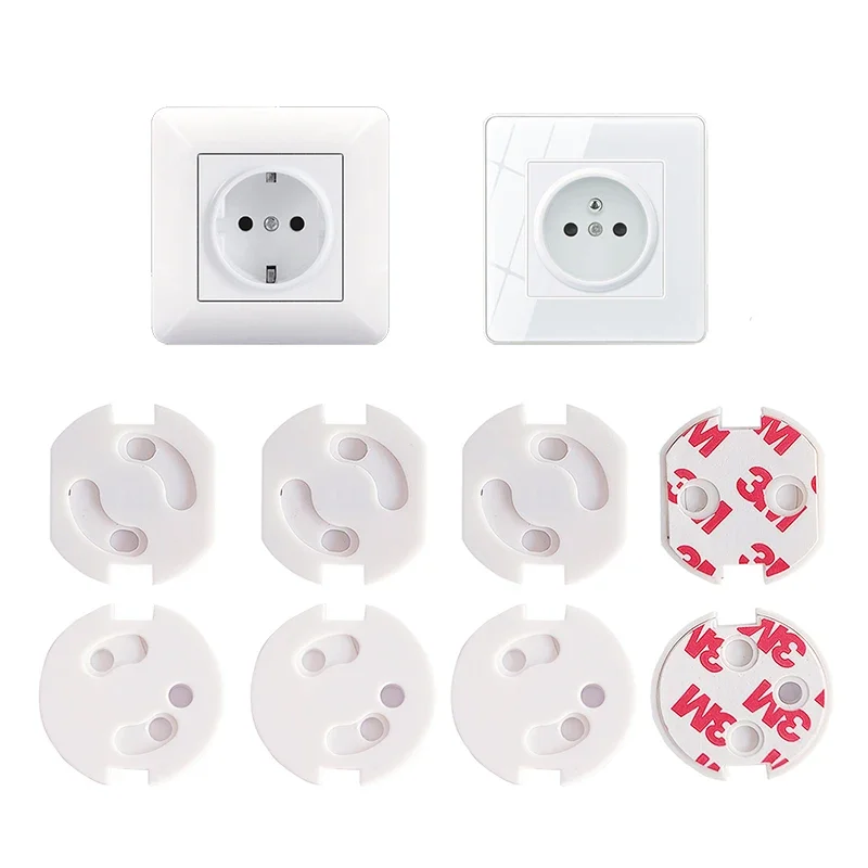 5/10ks detská bezpečnosť dieťaťa Dieťa Elektrická zásuvka Ochrana zástrčky Dvojfázový bezpečný zámok Kryt Detské zásuvky