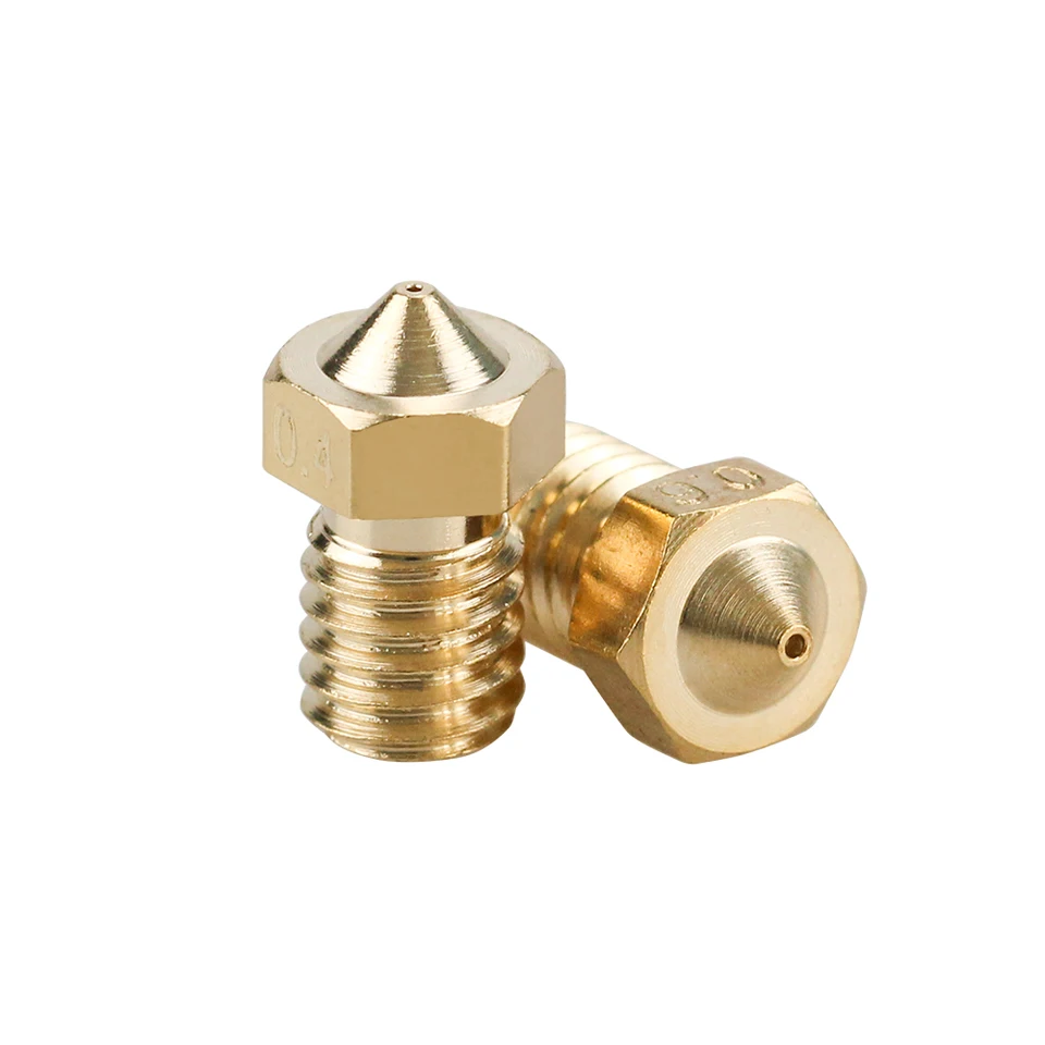 5/10ks E3D V6 BRASS DYZY 0,2/0,25/0,3/0,4/0,5/0,6/0,8/1,0 pre 1,75 mm vlákno E3D V6 V5 Extruder dýzy