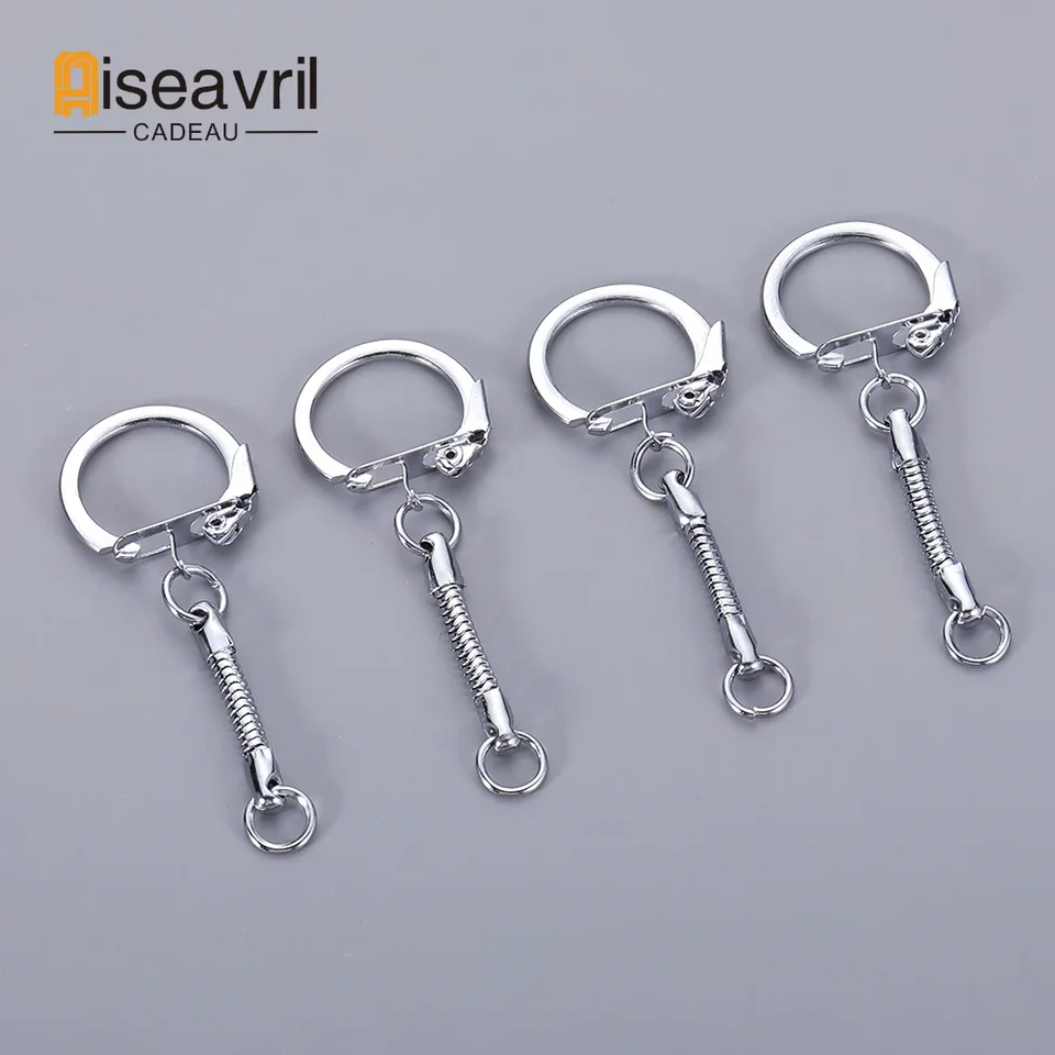5/10ks kovové hadie reťazce Key Rings Chain pracka pre DIY šperky na výrobu príslušenstva ručne vyrábané špeciálne kľúče diely Veľkoobchod