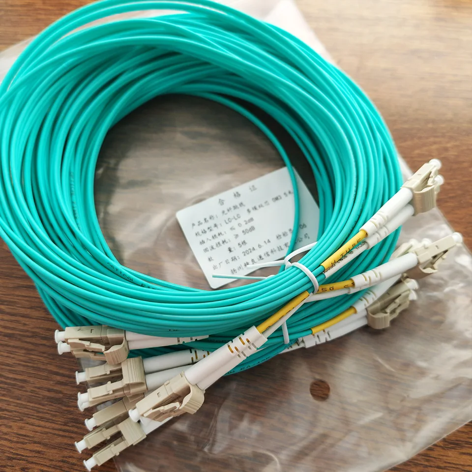 5/10ks OM3 LC UPC-LC UPC Multimódový duplex 3,0 mm vlákno optického prepojka LC LC Fiber Optický kábel 5m 5m