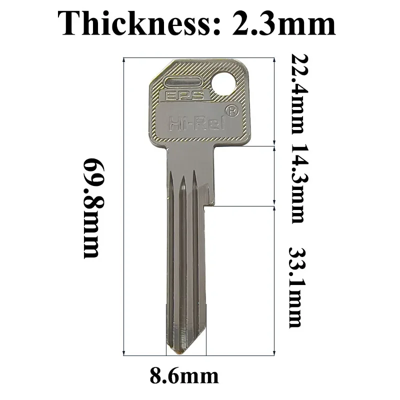 5/10ks pre EVVA EPS EP27 Kláves Plant Hi-Rel Security Keys Embryo Bezpečný duplikát Locksmith pre domácu spálňu Dvere.