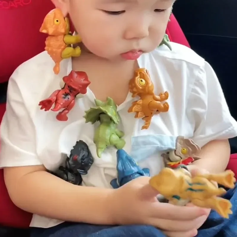 5/10ks prstom Dinosaurus Anime Action Figures hračky vtipné dino vajcia interaktívne hryzenie ruky kreatívne zložité hračky tyrannosaurus