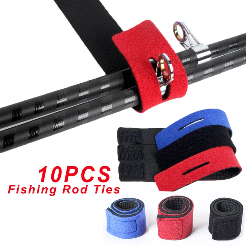 5/10ks rybárska tyčová kravata držiak na remienok na remienok pásy Elastic Wrap Band Držiteľ držiaka Zpevňovača Vonkajšie rybárske náradie Príslušenstvo