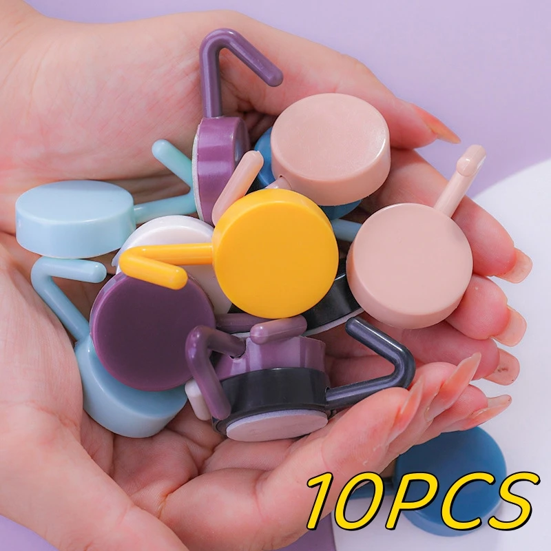 5/10ks Self Adhesive Wall Hook Silný bez vŕtania vrecka Kúpeľňa Dvere Kuchynská uterák Háčiky Háčiky Domáce úložné príslušenstvo