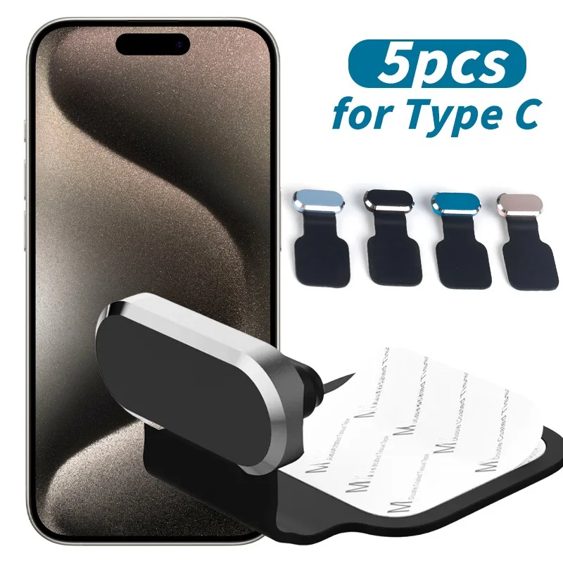 5/11ks Luxuy Metal Anti-Lost Dust Hugs Type C nabíjací port capper zátka pre iPhone 15/15Pro/15Plus Pro Max Dustplugs