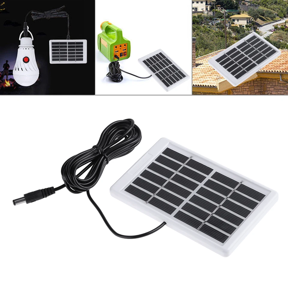 5-1pcs 6V Prenosné solárne panely Domov elektrické solárne články DC Rozhranie nabíjačku vonkajšie osvetlenie Solar Bank Generátor