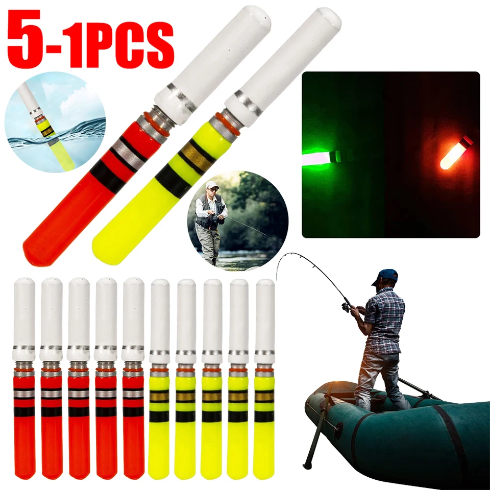 5-1pcs Night Fishing Light palica tyč Luminous Electric Led Night Fishing Float Running Bright Fluorescent Lamp Fishing Accessorie