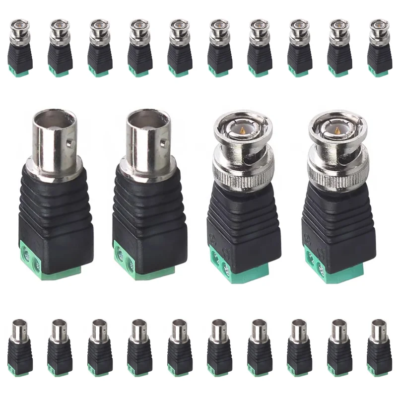 5/20/100 pcs BNC Q9 Mužské ženské skrutkové konektory Socket Plug Conector Conector Adapter Terminál Sledovanie kamery UTP Audio Video CCTV