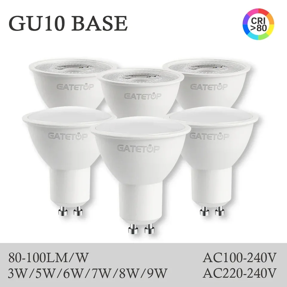 5-20ks energetické úspory GU10 Spotlight AC220V 110V LED žiarovka 3W 5W 6W 7W 8W 9W osvetlenie môže nahradiť 50 W halogénovú lampu