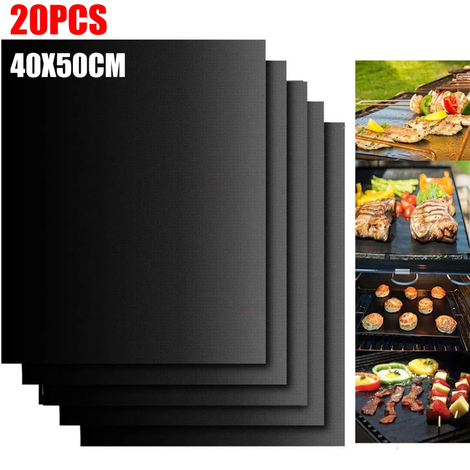5-20ks opakovane použiteľné nelepivé bbq doplnky gril gril grilovanie vonkajšie pekáčke ľahko vyčistené náradie
