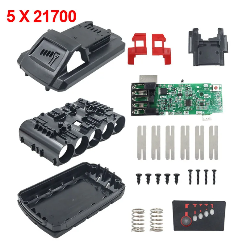5* 21700 Li-Ion Battery Plast Pase PASB na nabíjanie nabíjacích skriniek pre skriň