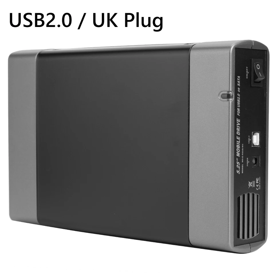 5.25inch Optický jednotka USB3.0/2.0 až SATA Externý pevný disk Podpora podpora DVD pevného disku 16 Rýchlostný záznam