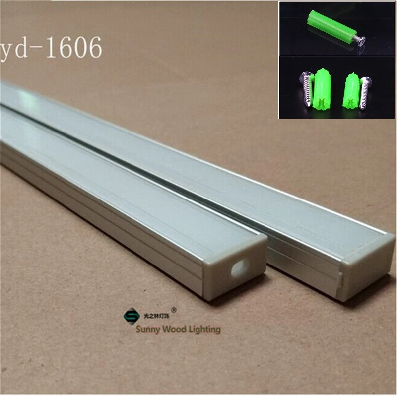 5-30ks/šarža 40inch 1M LED Bar Light Cysing, W18H8.5 Hliníkový profil pre 16 mm PCB, dvojitý rad LED pásový kanál pre podlahu, schodisko