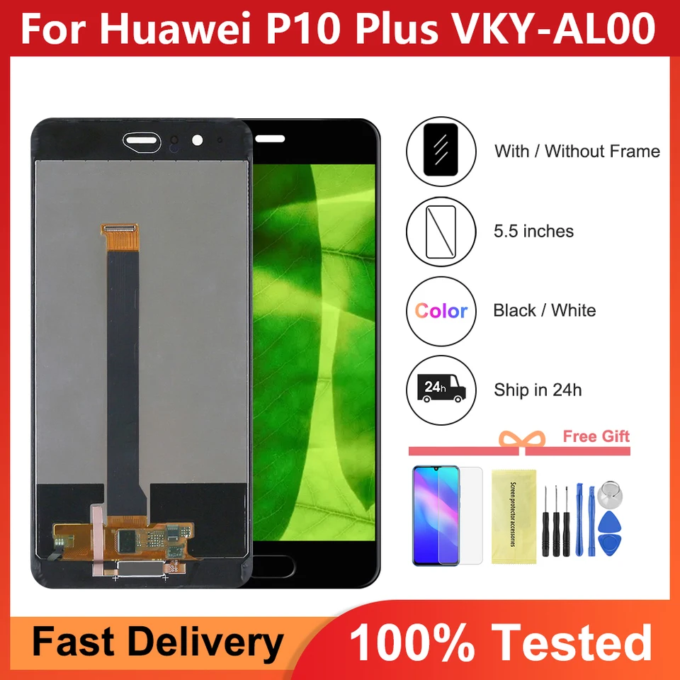 5,5 palca pre Huawei P10 Plus displej LCD Digitalizátor obrazovky Výmena pre P10 plus VKY-AL00 VKY-L29 LCD displej