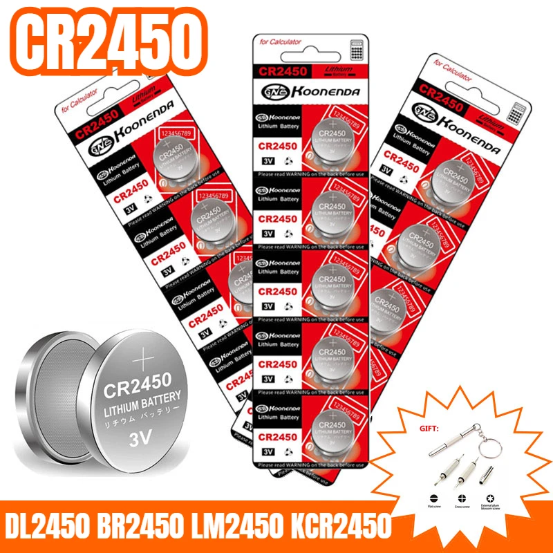 5-50ks CR2450 lítium gombíková bunka batéria 3V 600MAH KCR2450 5029LC LM2450 DL2450 ECR2450 BR2450 CR 2450 HORKOVÉ HODINY COIN COLE