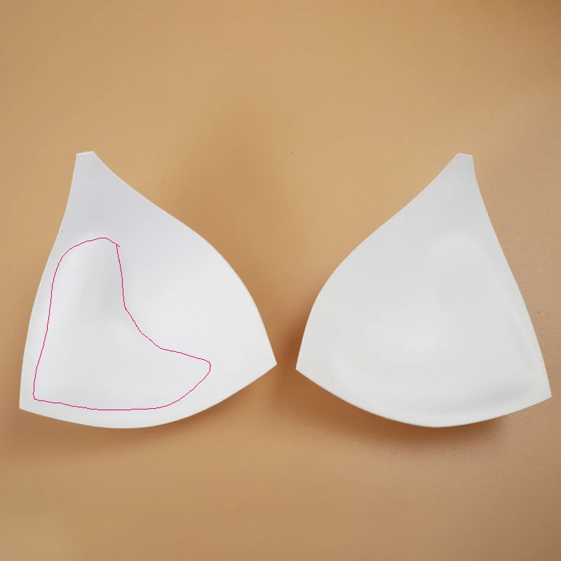 5-50pair Veľkoobchod Veľký trojuholník Push Up Bra Cup Nude Underwear Bikini DIY Nahrádzajte svadobné šaty ozdobné plavecké hrudné podložky