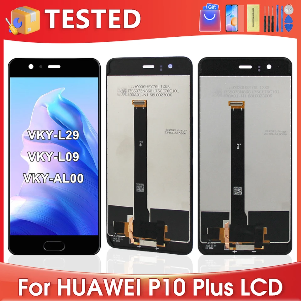 5.5'''For Huawei P10 Plus pre P10Plus VKY-L29 VKY-L09 VKY-AL00 LCD DISPLEY DISPLEY DIGITÁRNE Zostava Digitalizátora