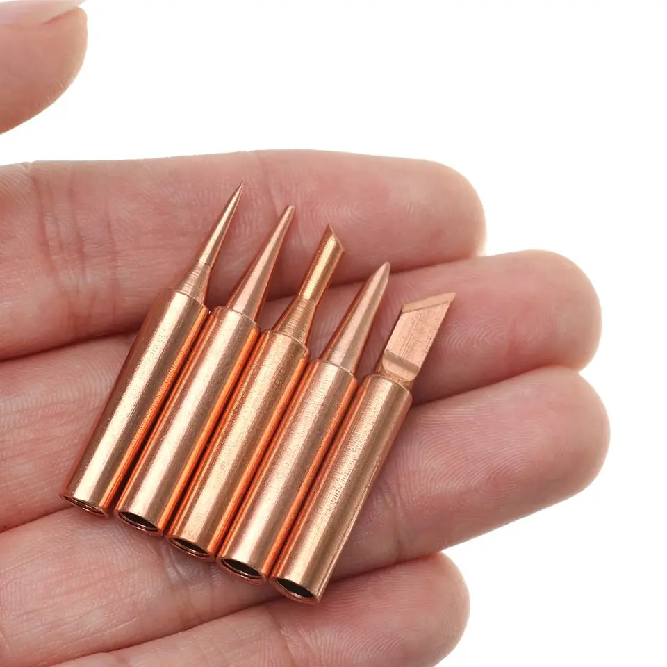 5/6ks Pure Copper 900 m-T Spájnutie železa bez vodiča Zváracia špička spájkovacia stanica Spájnutie Tip Tips