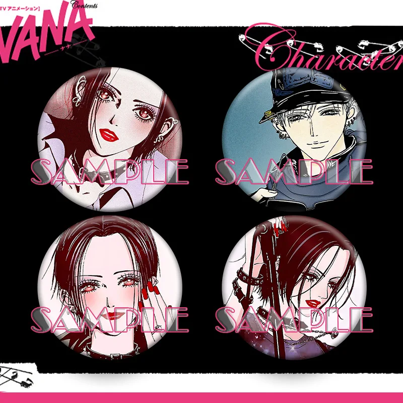 5,8 cm anime krásne brošní Oosaki Nana Komatsu Nana Ichinose Takumi Figure Badge Osobnosť Smalt Pin Bag Accessory Fanúšikovia darček