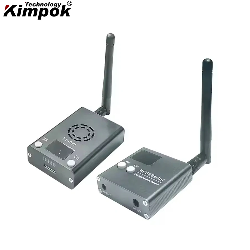 5,8 GHz 5W bezdrôtový prenos videa a prijímača prenosu s dlhým dosahom FPV VTX VRX