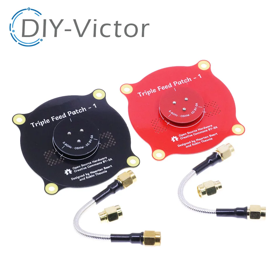 5,8 GHz 9.4DBI Triple Feed Patch Anténa SMA/RP SMA SMA SMALE KRECKULICKÁ Polarizovaná FPV anténa pre prijímač Fatshark Goggles RC RC prijímač