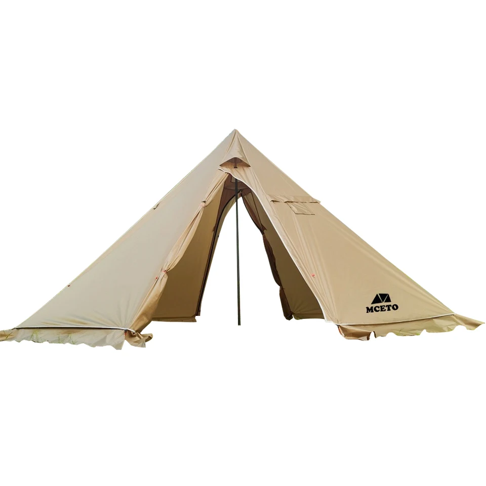 5-8 ľudí Tipi Horúci stan s kachľovým kempingom Pyramid Teepee Stan pre vonkajšie kempingové batohovanie turistiky