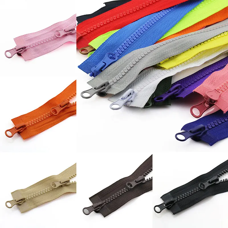 5# 80 cm 90 cm živice Zipper Down Coat Coat Long Zip Open-End Double Slider DIY odev odev na mieru šitie príslušenstvo