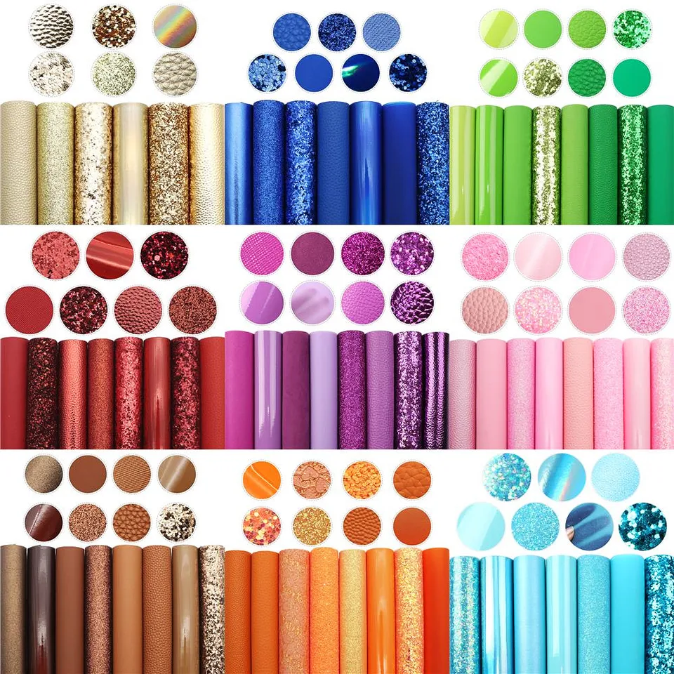 5-8ks/set 20*33 cm Solid Series Faux Syntetická kožená súprava pre luk