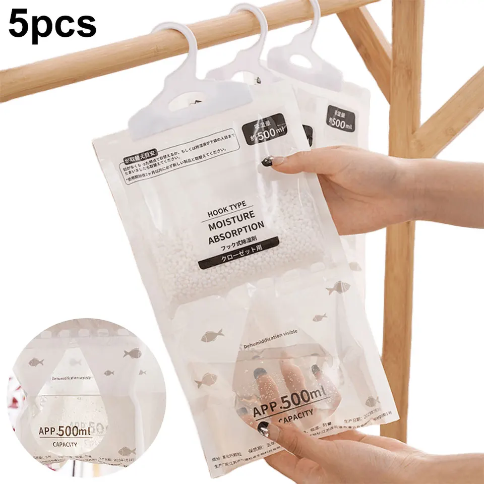 5 balení absorbéry vlhkosti anti-mold skrine odvlhčovač vrecká Odvlhčovanie vrecka pre spálňu a kuchyňu skrine
