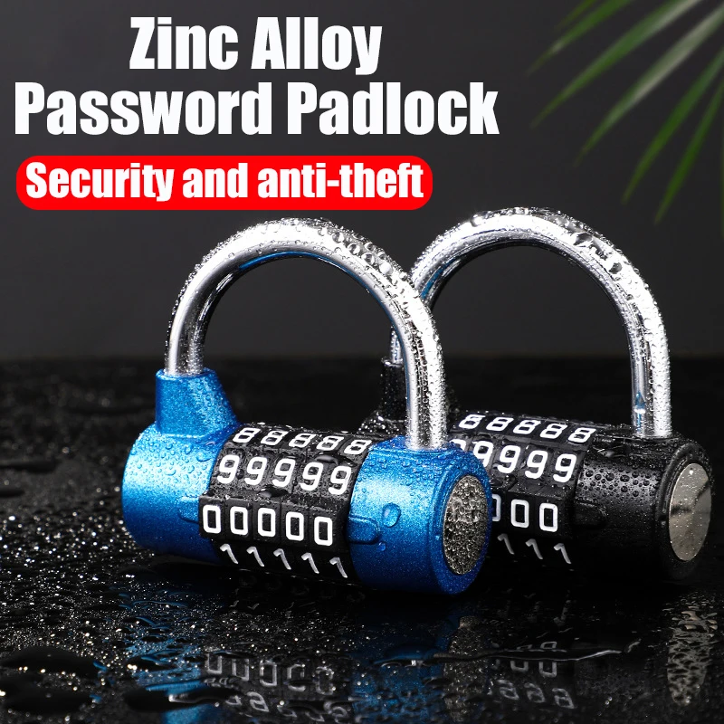 5 Digitálne heslo zliatiny Zinok zliatiny Kombinácia Pocklock Code Heslo Lock Dvere Cabinet Zásuvka na bicykel Motocykel študentská skrinka