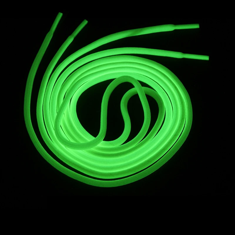 5 farieb okrúhle šnúrky Svetlá tmavá nočná fluorescenčná topánka šnúrky Muž a žena pre tenisky Shoelace 100/110/140 cm
