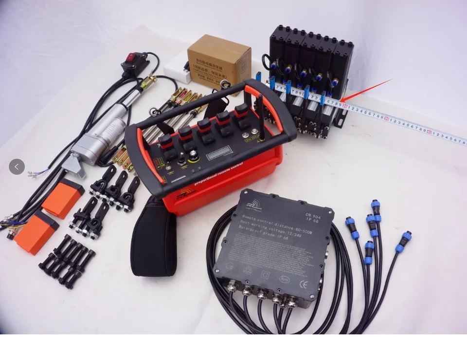 5 Funkcie vzpieranie12-24V Hydraulický ventil joystick Construction Noste diaľkové ovládanie