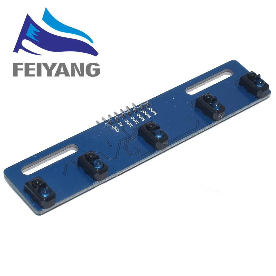 5 -kanálový infračervený reflexný senzor TCRT5000 Kit 5 Way/Road IR IR Fotoelectric Switch Barrier Line Track Modul