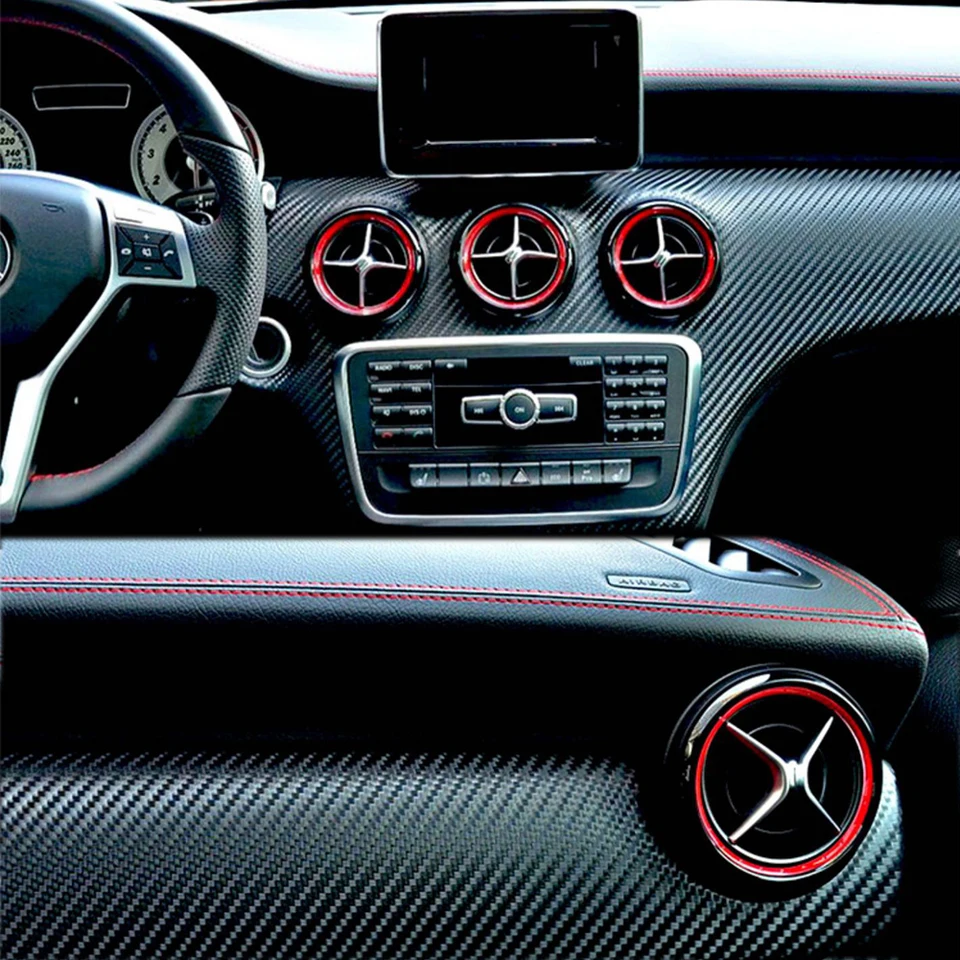 5 klimatizácií klimatizácie AC výstupný vzduchový kruhový kryt obloženie dekorácie pre Mercedes Benz CLA GLA GLC trieda W117 X156 AMG CAR STYLING