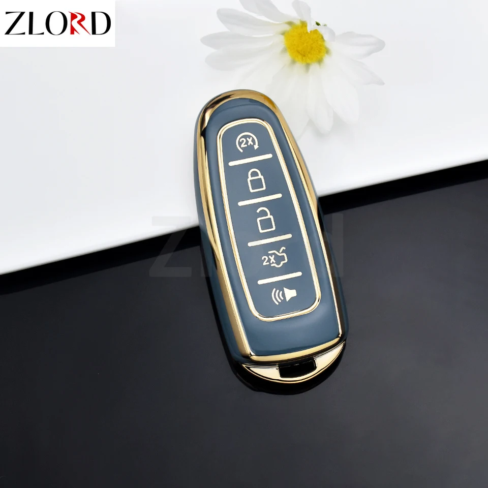 5 Kryt tlačidla TPU TPU Kľúč pre kľúč pre Ford Edge Explorer Escape Focus Taurus Flex pre Lincoln Mks Mkt Mkx MKZ Navigátor