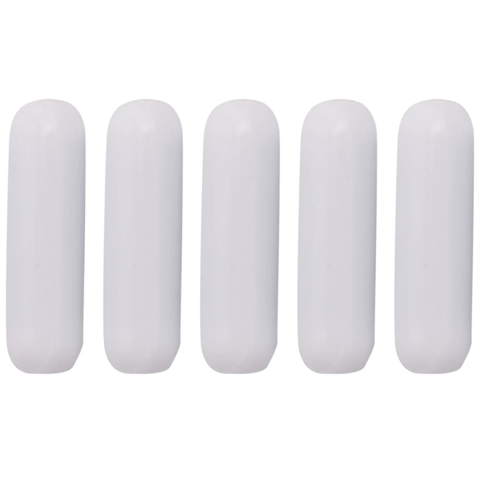 5 ks 25 mm (1 palec) PTFE Magnetický miešač miešač miešač, biela farba, laboratórna tyčinka, tyč s premiešanými doskami, 7 mm25 mm premiešané tyče