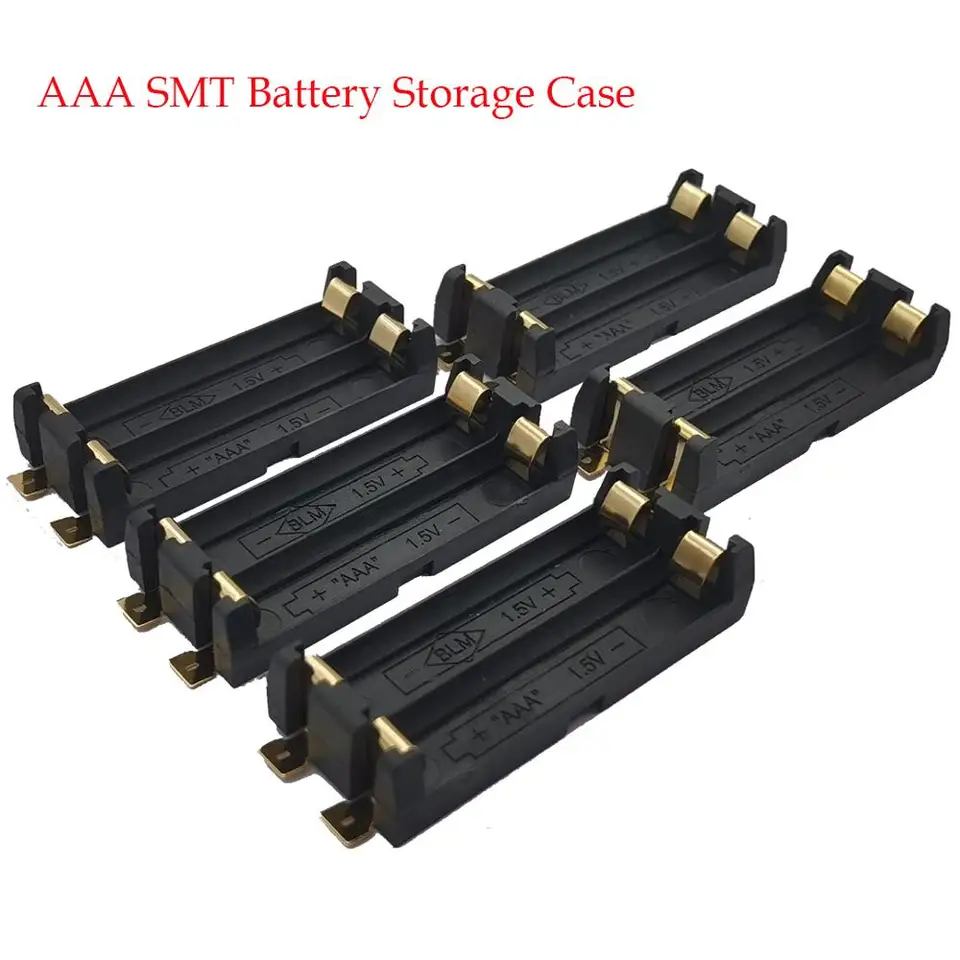 5 ks AAA SMD SMT držiak batérie 2xaaa batériová skrinka SMD SMT Battery puzdro s kolíkmi DIY