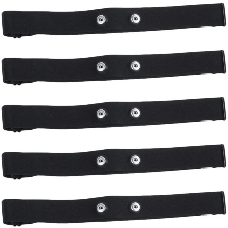5 ks hrudný pásový remienok Čierny plast pre polárny wahoo garmin pre športový bezdrôtový srdcový rytmus monitor elastického pásového pásu