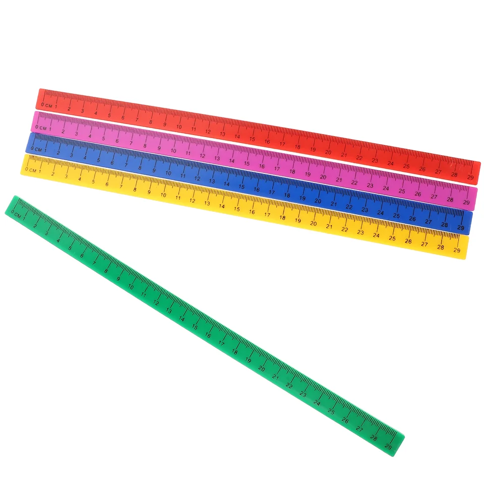 5 ks plastový magnetický vládca nových vládcov Študentské príslušenstvo s centimetrmi pre študentov flexibilná práca