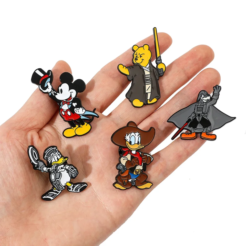5 ks roztomilých kreslených osobnosti Donald Duck/Mickey Mouse/Pooh Bear Zinc Zinc Broot