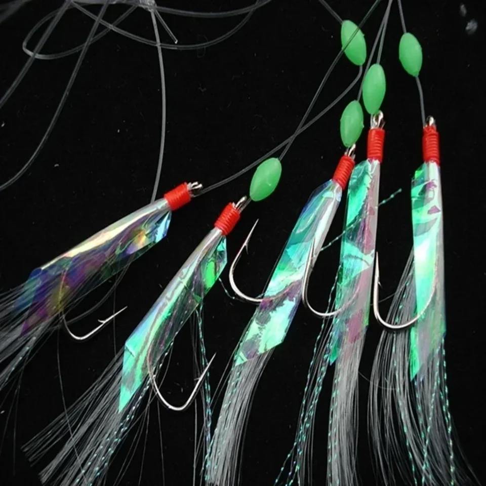 5 ks/set viacfarebná mäkká strieborná rybárska láka